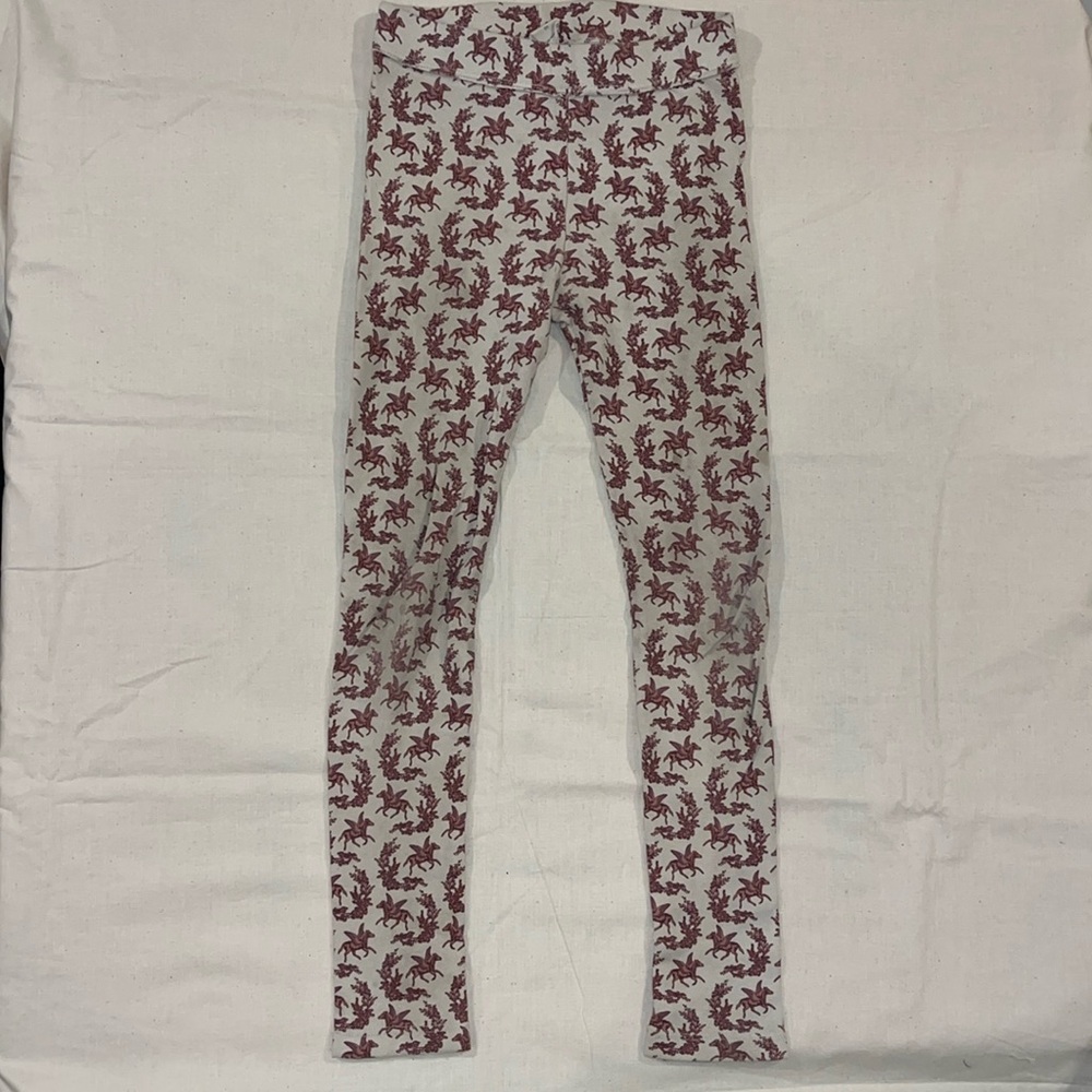 Kate Quinn Kids Cream Leggings with  Print